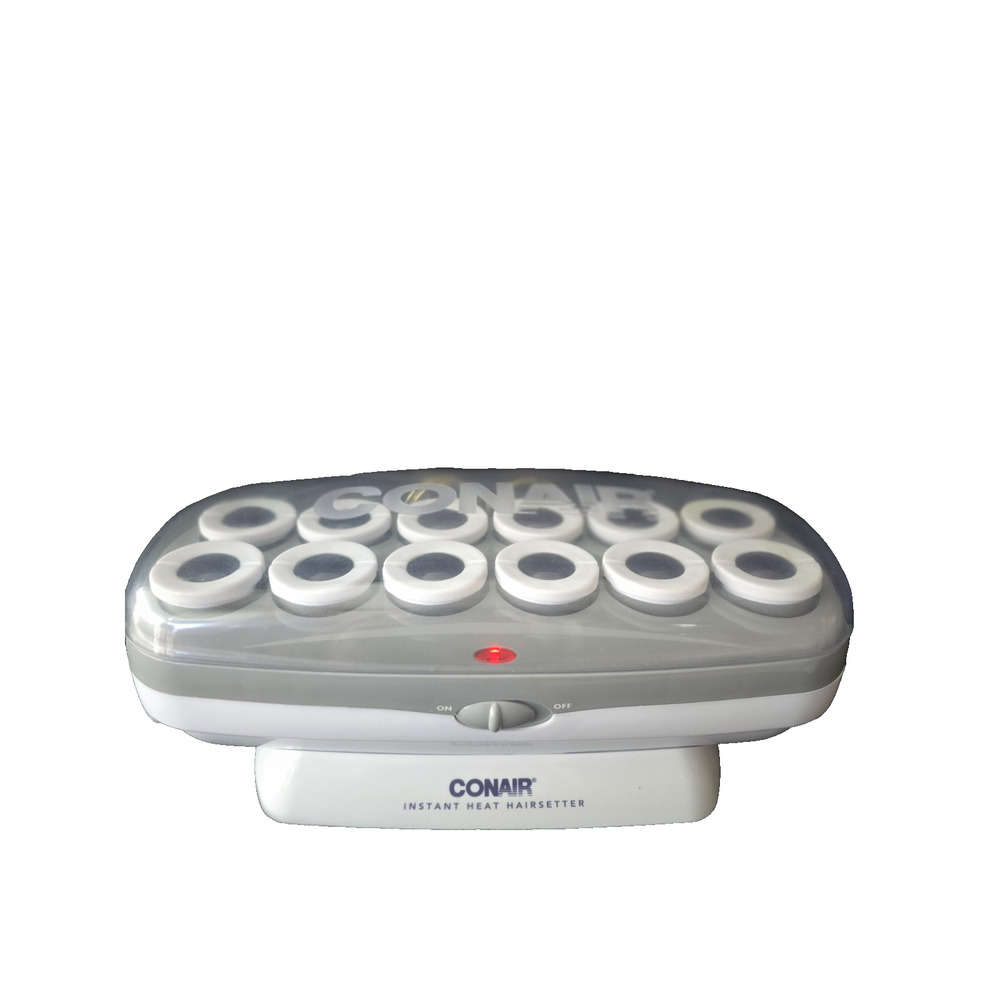 Vintage Conair Instant Heat Hairsetter 12 Hot Hair Rollers Curlers Clips CHV14N
